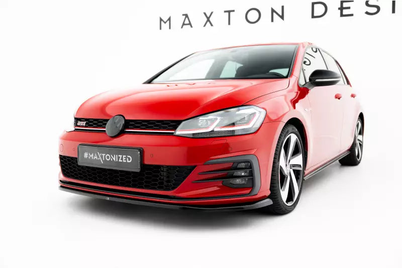 Maxton Design Frontlippe V.4 für Volkswagen Golf 7 GTI Facelift Hochglanz schwarz – Ansicht 1