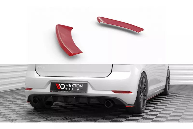 Maxton Design Diffusor Flaps V.2 für Volkswagen Golf 7 GTI Facelift Rot – Ansicht 2