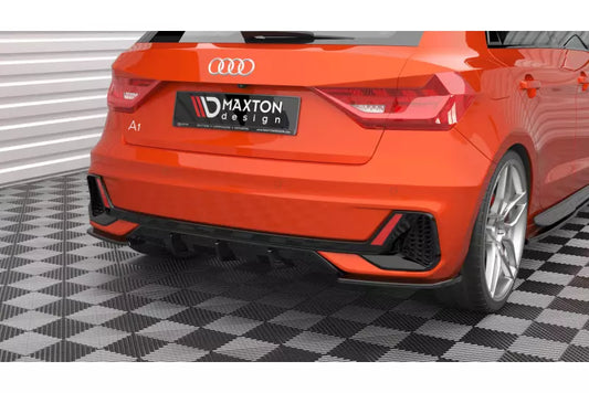 Maxton Design Diffusor Flaps V.2 für Audi A1 S-Line GB Hochglanz schwarz – Ansicht 1