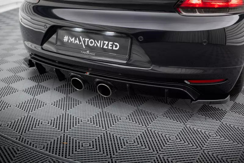 Maxton Design Heckdiffusor V.2 für Volkswagen Scirocco Standard Mk3 Hochglanz schwarz – Ansicht 3