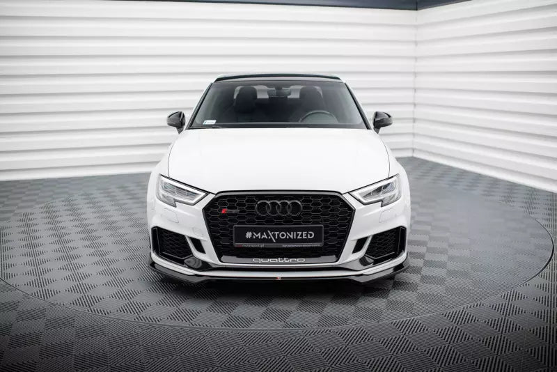 Maxton Design Frontlippe V.5 für Audi RS3 Limousine 8V Facelift Hochglanz schwarz – Ansicht 2