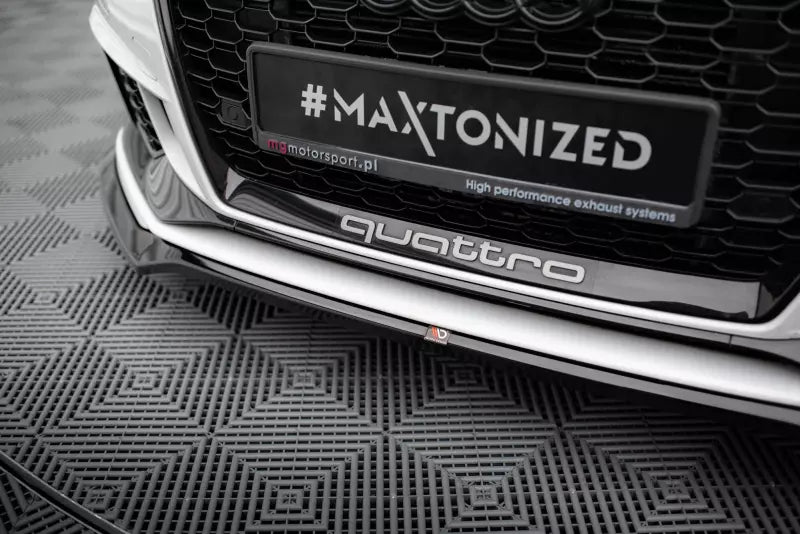 Maxton Design Frontlippe V.5 für Audi RS3 Limousine 8V Facelift Hochglanz schwarz – Ansicht 3