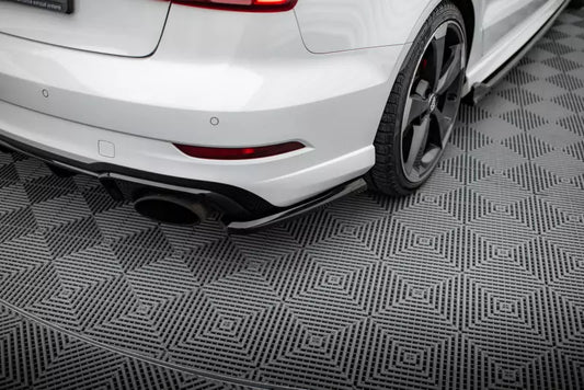 Maxton Design Diffusor Flaps V.2 für Audi RS3 Limousine 8V Facelift Hochglanz schwarz – Ansicht 1