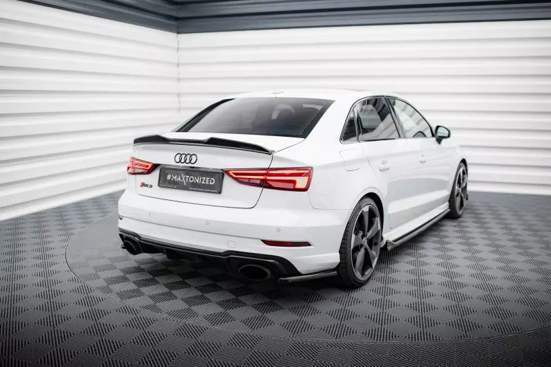 Maxton Design Diffusor Flaps V.2 für Audi RS3 Limousine 8V Facelift Hochglanz schwarz – Ansicht 2