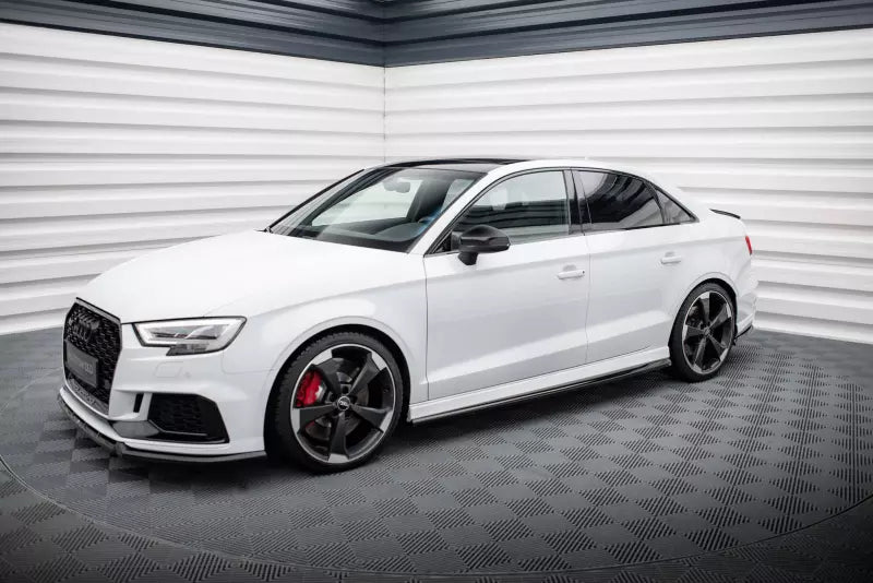 Maxton Design Seitenschweller (Paar) V.2 für Audi RS3 Limousine 8V Facelift Hochglanz schwarz – Ansicht 2