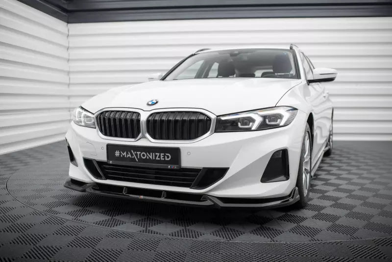 Maxton Design Frontlippe V.1 für BMW 3er Limousine / Touring G20 / G21 Facelift Hochglanz schwarz – Ansicht 1