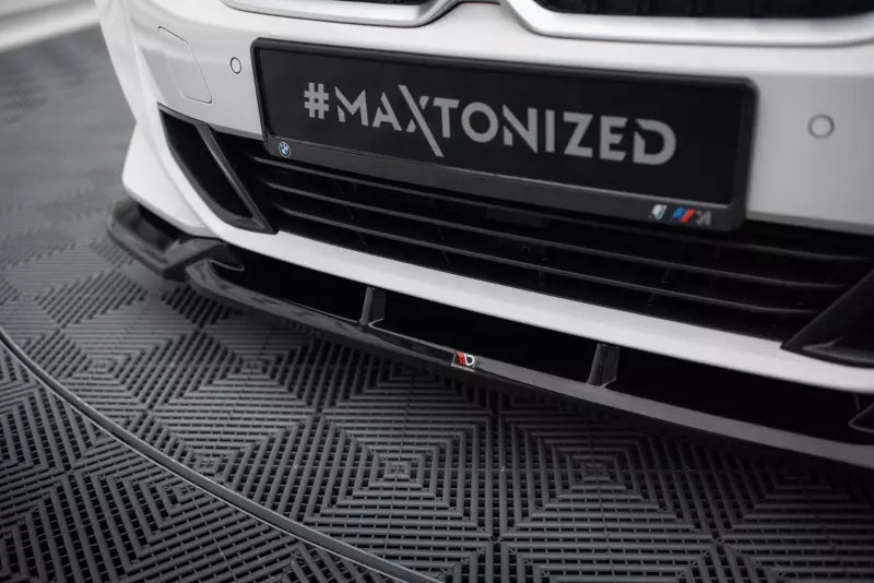 Maxton Design Frontlippe V.1 für BMW 3er Limousine / Touring G20 / G21 Facelift Hochglanz schwarz – Ansicht 3