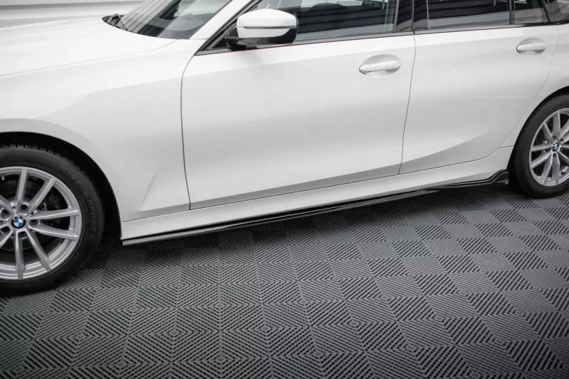 Maxton Design Seitenschweller (Paar) für BMW 3er Limousine / Touring G20 / G21 Facelift Hochglanz schwarz – Ansicht 1