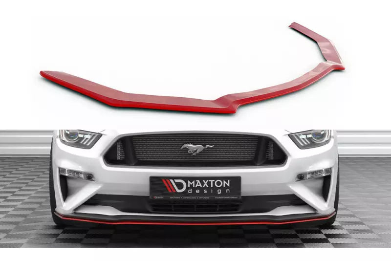 Maxton Design Frontlippe V.2 für Ford Mustang Mk6 Facelift Hochglanz schwarz – Ansicht 2
