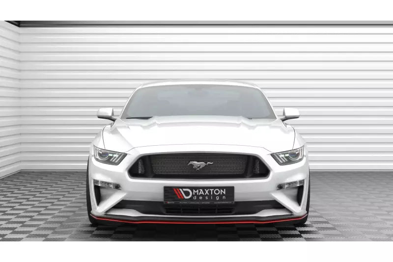 Maxton Design Frontlippe V.2 für Ford Mustang Mk6 Facelift Hochglanz schwarz – Ansicht 3