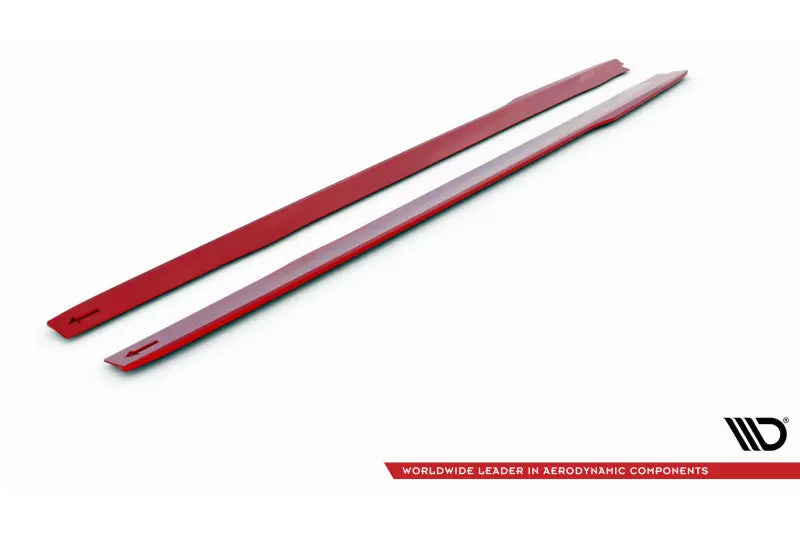 Maxton Design Seitenschweller (Paar) V.2 für Ford Mustang Mk6 Facelift Hochglanz schwarz – Ansicht 3