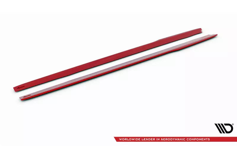 Maxton Design Seitenschweller (Paar) V.2 für Ford Mustang Mk6 Facelift Hochglanz schwarz – Ansicht 4