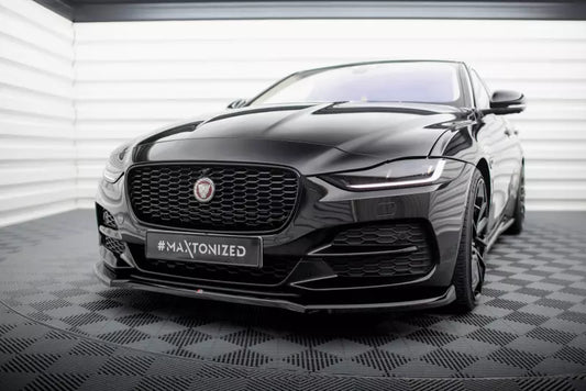 Maxton Design Frontlippe V.1 für Jaguar XE X760 Facelift Hochglanz schwarz – Ansicht 1