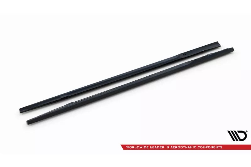 Maxton Design Seitenschweller (Paar) für Porsche Taycan Sport Design / Taycan 4 Sport Design / Taycan 4S Sport Deign / Taycan GTS Sport Design Mk1 (2019-2024) Hochglanz schwarz – Ansicht 4