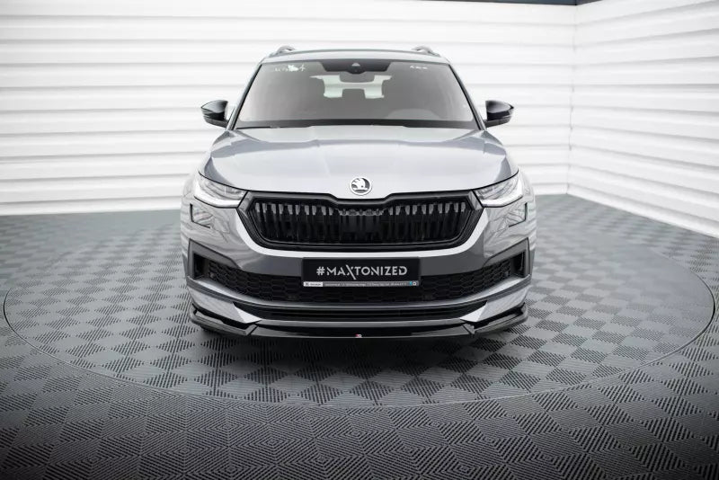 Maxton Design Frontlippe V.1 für Skoda Kodiaq Sportline Mk1 Facelift Hochglanz schwarz – Ansicht 2