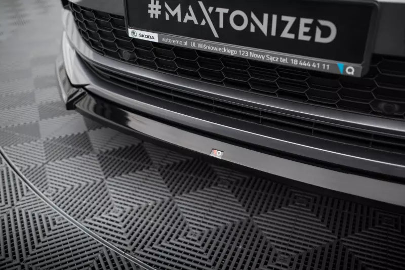 Maxton Design Frontlippe V.1 für Skoda Kodiaq Sportline Mk1 Facelift Hochglanz schwarz – Ansicht 3