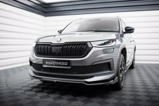 Maxton Design Frontlippe V.2 für Skoda Kodiaq Sportline Mk1 Facelift Hochglanz schwarz – Ansicht 1