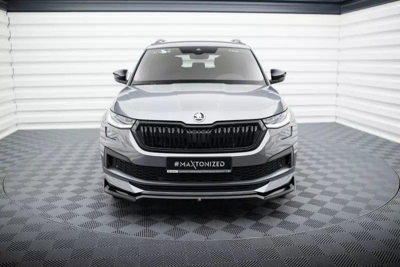 Maxton Design Frontlippe V.2 für Skoda Kodiaq Sportline Mk1 Facelift Hochglanz schwarz – Ansicht 2