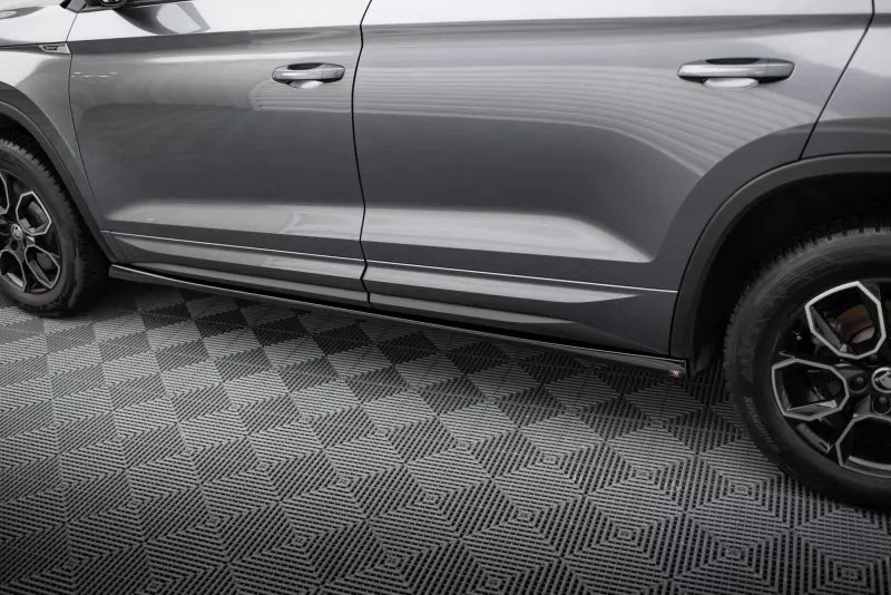 Maxton Design Seitenschweller (Paar) für Skoda Kodiaq Sportline Mk1 Facelift Hochglanz schwarz – Ansicht 3