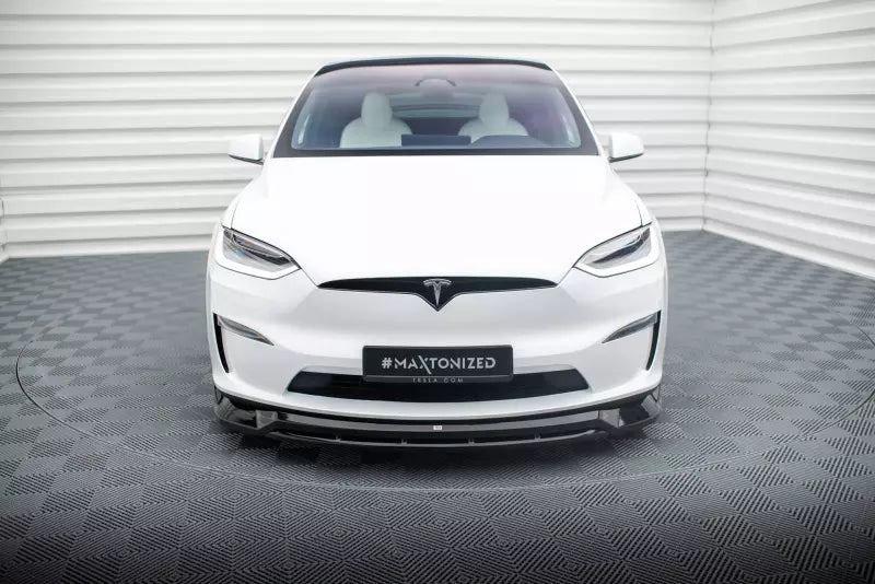Maxton Design Frontlippe V.1 für Tesla Model X Mk1 Facelift Hochglanz schwarz – Ansicht 2