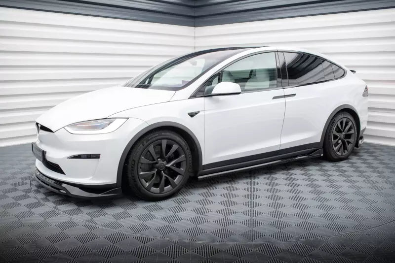 Maxton Design Seitenschweller (Paar) für Tesla Model X Mk1 Facelift Hochglanz schwarz – Ansicht 2