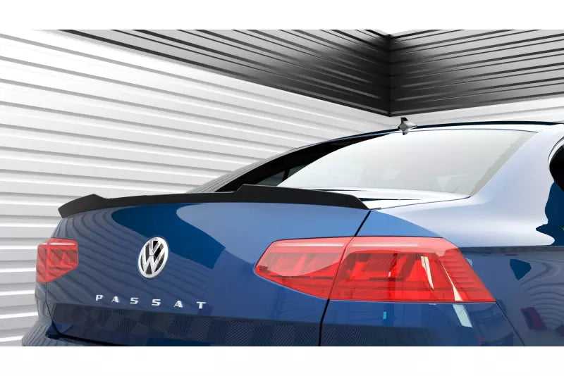 Maxton Design Heckspoiler Lippe für Volkswagen Passat Limousine R-Line Mk8 Hochglanz schwarz – Ansicht 2