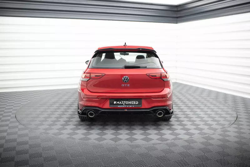 Maxton Design Heckdiffusor mit Sportauspuff Attrappe Schwarz für VW Golf 8 GTE / GTD / R-Line 2020- – Ansicht 1