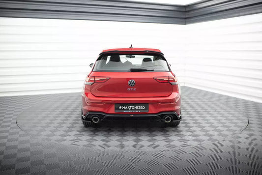 Maxton Design Heckdiffusor mit Sportauspuff Attrappe Schwarz für VW Golf 8 GTE / GTD / R-Line 2020- – Ansicht 1