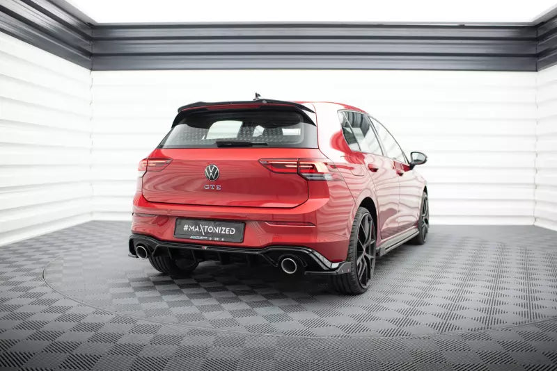 Maxton Design Heckdiffusor mit Sportauspuff Attrappe Schwarz für VW Golf 8 GTE / GTD / R-Line 2020- – Ansicht 4