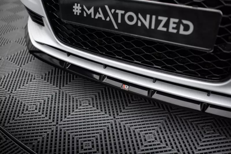 Maxton Design Frontlippe V.1 für Audi A3 Limousine 8V Hochglanz schwarz – Ansicht 3
