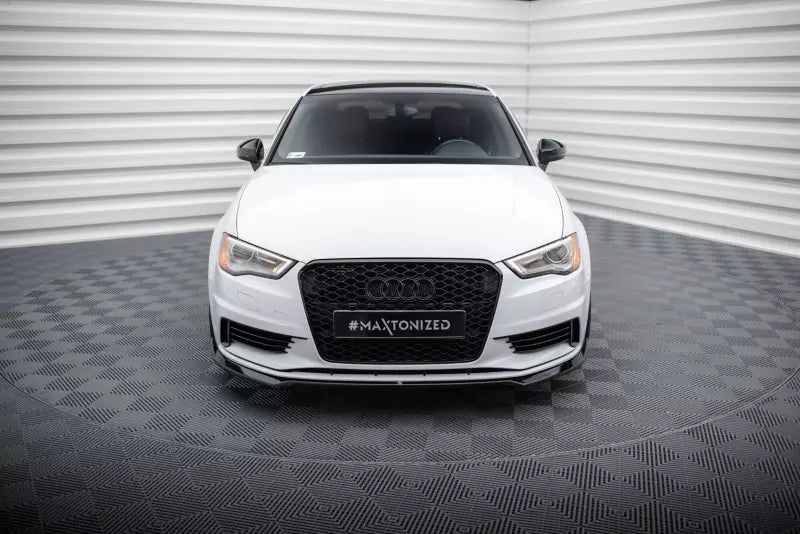 Maxton Design Frontlippe V.2 für Audi A3 Limousine 8V Hochglanz schwarz – Ansicht 2