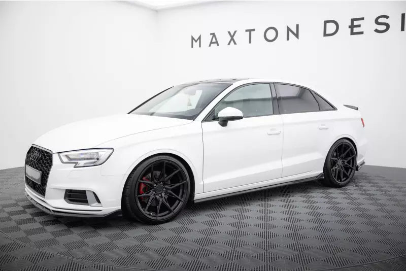 Maxton Design Seitenschweller (Paar) für Audi A3 Limousine 8V Hochglanz schwarz – Ansicht 2