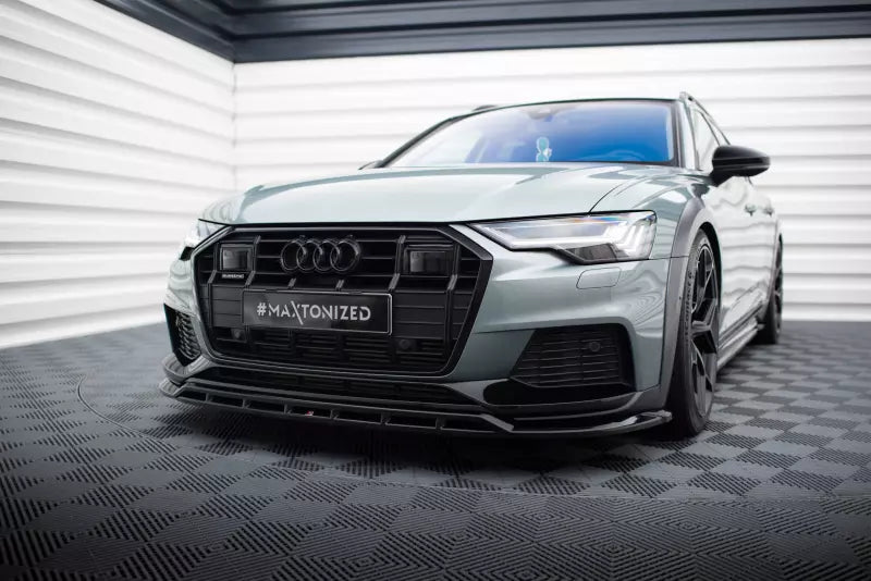 Maxton Design Frontlippe für Audi A6 Allroad C8 Hochglanz schwarz – Ansicht 1
