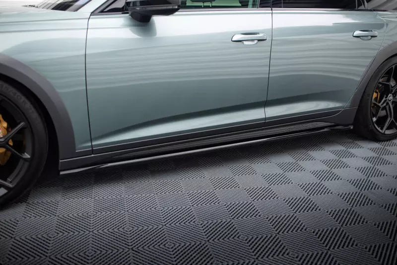 Maxton Design Seitenschweller (Paar) für Audi A6 Allroad C8 Hochglanz schwarz – Ansicht 1