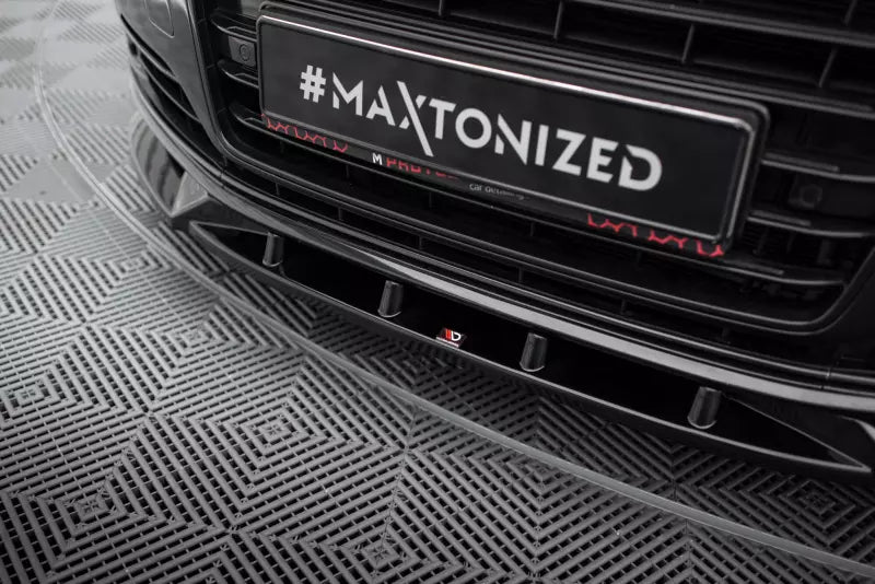 Maxton Design Frontlippe für Audi A8 D4 Facelift Hochglanz schwarz – Ansicht 3