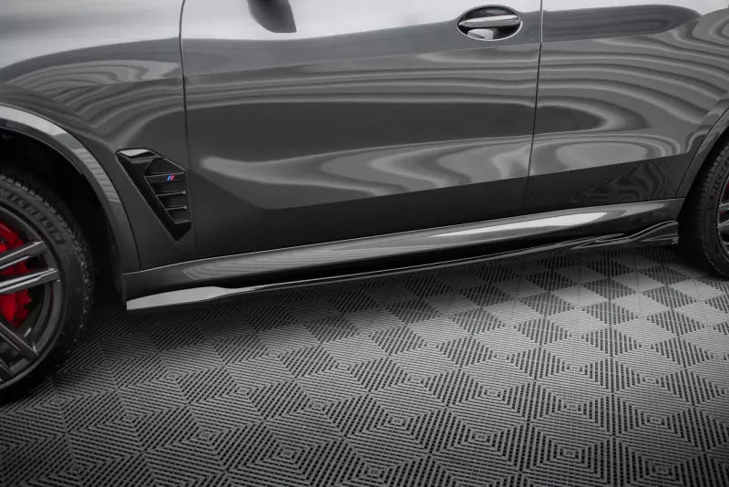 Maxton Design Seitenschweller (Paar) für BMW X5 M F95 Facelift Hochglanz schwarz – Ansicht 1