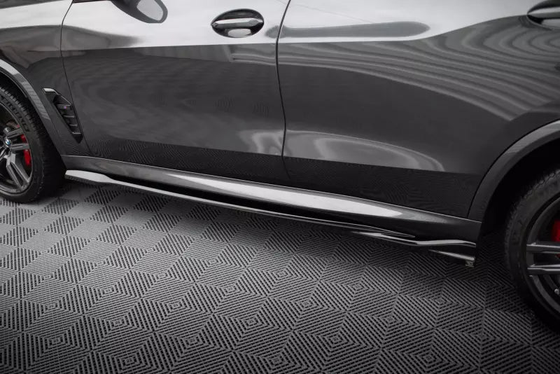 Maxton Design Seitenschweller (Paar) für BMW X5 M F95 Facelift Hochglanz schwarz – Ansicht 3