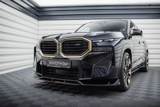 Maxton Design Frontlippe V.1 für BMW XM G09 Hochglanz schwarz – Ansicht 1