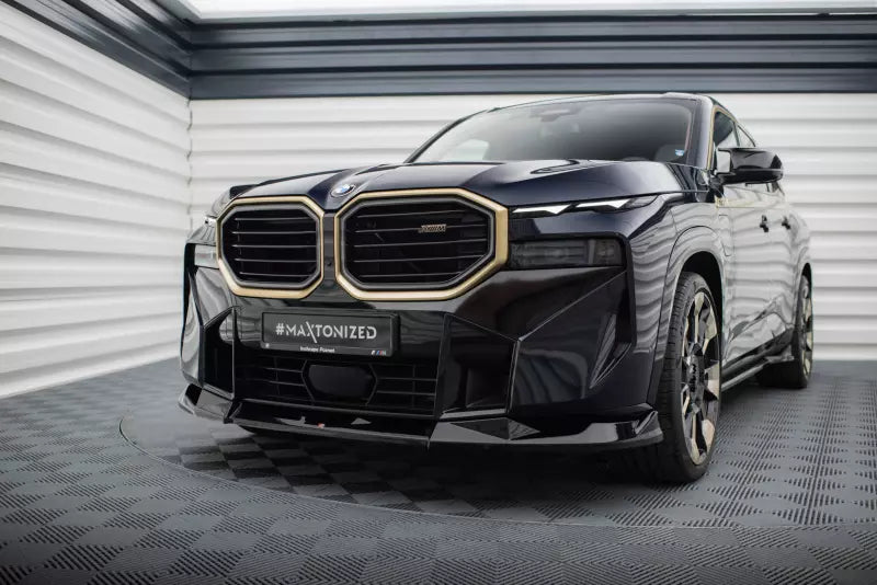 Maxton Design Frontlippe V.2 für BMW XM G09 Hochglanz schwarz – Ansicht 1