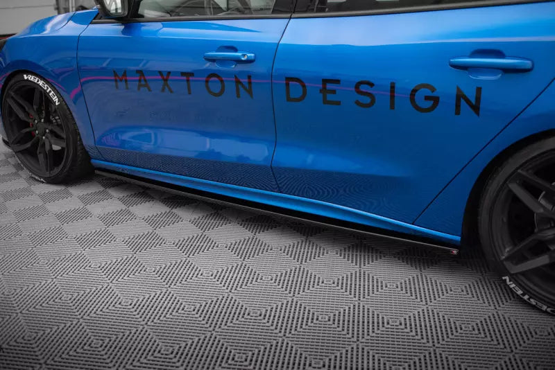 Maxton Design Seitenschweller (Paar) für V.2 für Ford Focus ST / ST-Line Mk4 Hochglanz schwarz – Ansicht 3