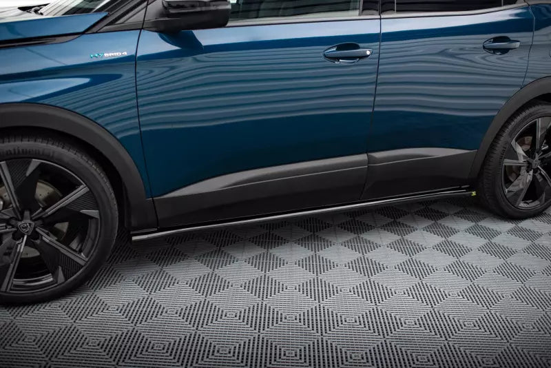 Maxton Design Seitenschweller (Paar) für Peugeot 3008 GT-Line Mk2 Facelift Hochglanz schwarz – Ansicht 1