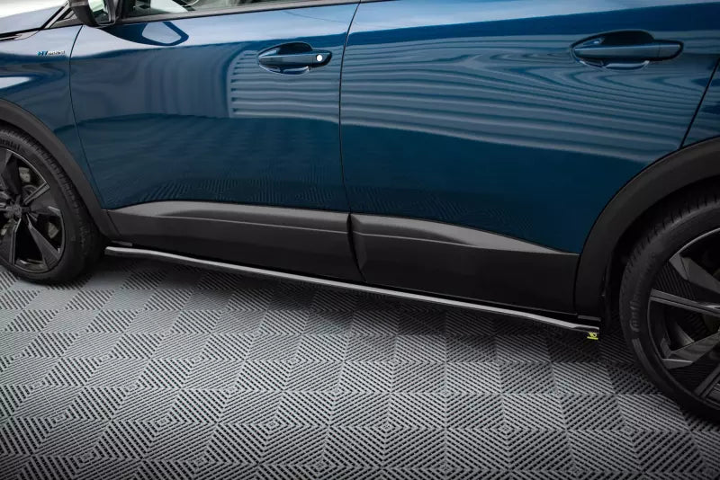 Maxton Design Seitenschweller (Paar) für Peugeot 3008 GT-Line Mk2 Facelift Hochglanz schwarz – Ansicht 3