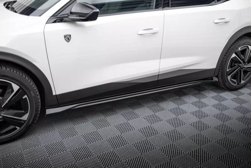 Maxton Design Seitenschweller (Paar) für Peugeot 408 Mk1 Hochglanz schwarz – Ansicht 1