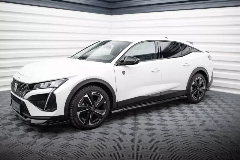 Maxton Design Seitenschweller (Paar) für Peugeot 408 Mk1 Hochglanz schwarz – Ansicht 2