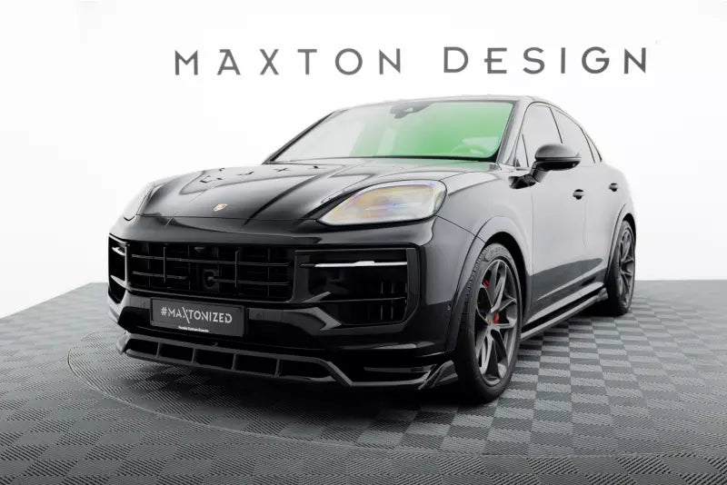 Maxton Design Frontlippe für Porsche Cayenne Mk3 Facelift Hochglanz schwarz – Ansicht 1