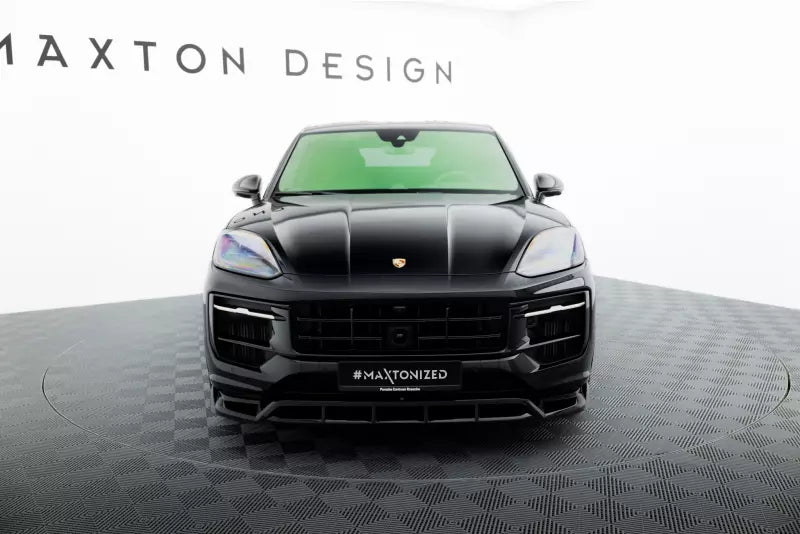 Maxton Design Frontlippe für Porsche Cayenne Mk3 Facelift Hochglanz schwarz – Ansicht 2