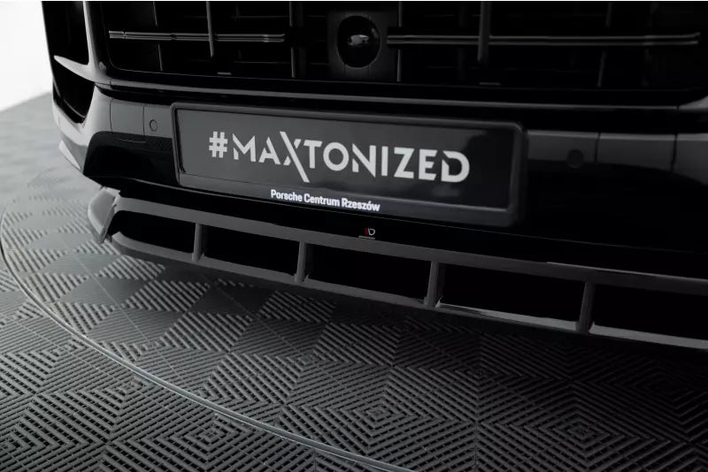 Maxton Design Frontlippe für Porsche Cayenne Mk3 Facelift Hochglanz schwarz – Ansicht 3
