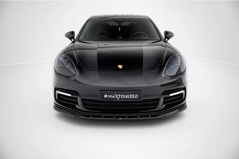 Maxton Design Frontlippe V.1 für Porsche Panamera E-Hybrid 971 Hochglanz schwarz – Ansicht 2
