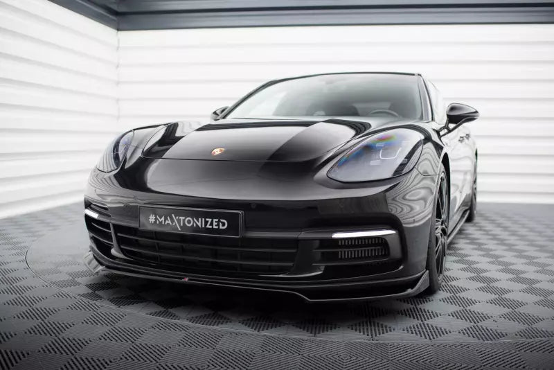 Maxton Design Frontlippe V.2 für Porsche Panamera E-Hybrid 971 Hochglanz schwarz – Ansicht 1