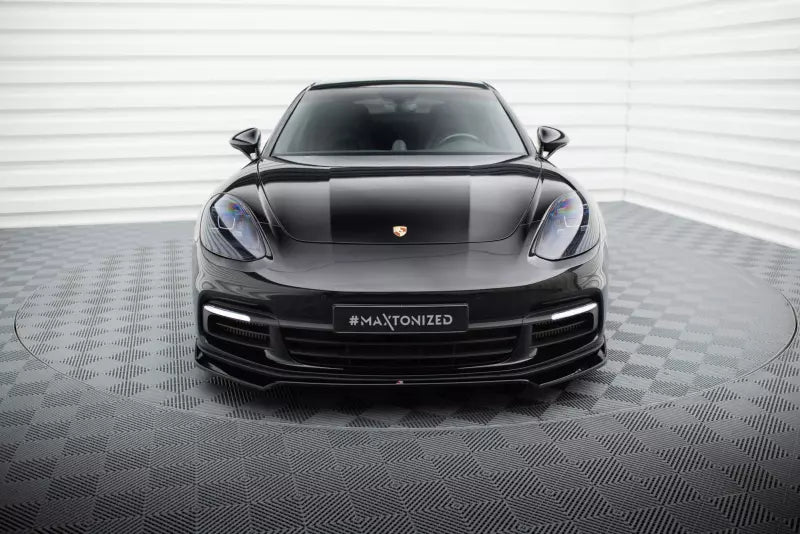 Maxton Design Frontlippe V.2 für Porsche Panamera E-Hybrid 971 Hochglanz schwarz – Ansicht 2